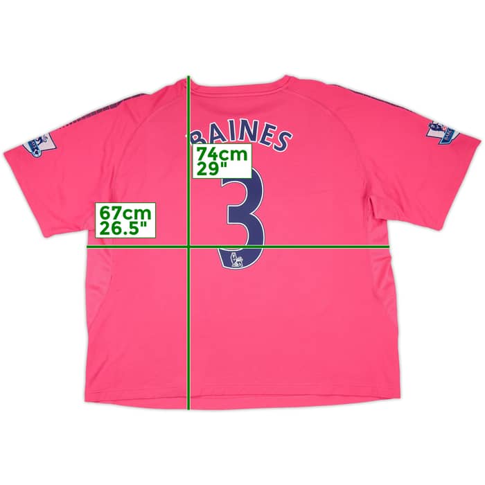 2010-11 Everton Away Shirt Baines #3 - 9/10 - (3XL)