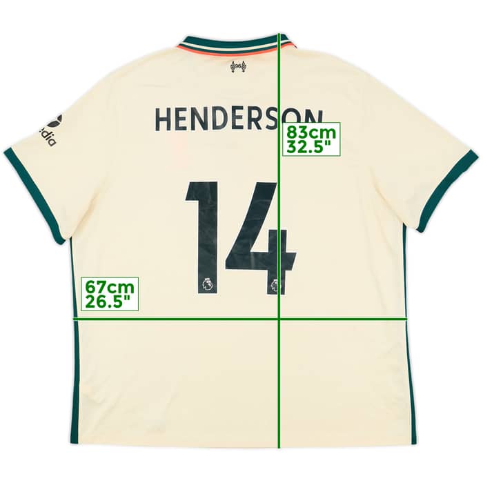 2021-22 Liverpool Away Shirt Henderson #14 - 8/10 - (3XL)