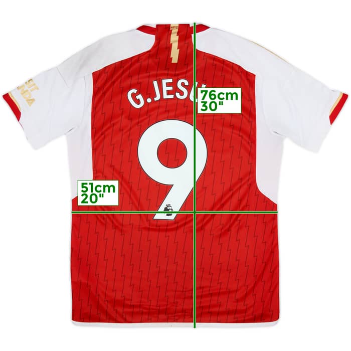 2023-24 Arsenal Home Shirt G.Jesus #9 - 6/10 - (L)