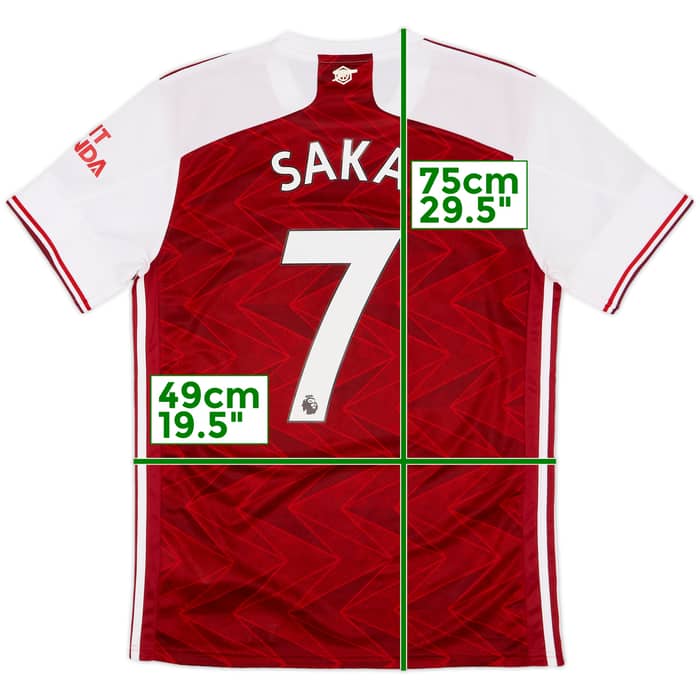 2020-21 Arsenal Home Shirt Saka #7 - 10/10 - (M)