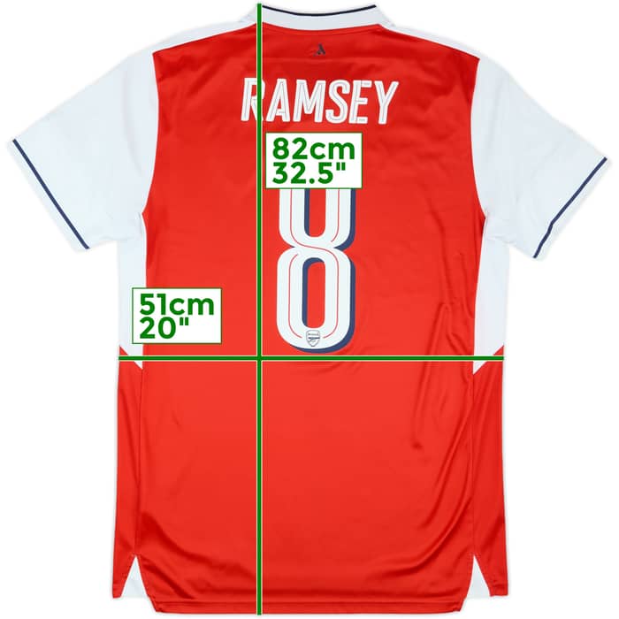 2016-17 Arsenal Home Shirt Ramsey #8 - 9/10 - (L)