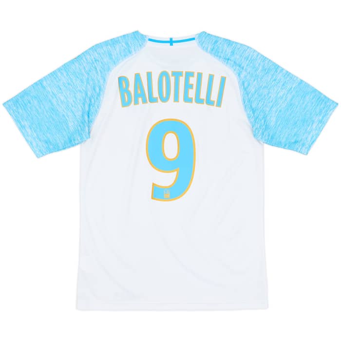 2018-19 Olympique Marseille Home Shirt Balotelli #9 - 8/10 - (S)