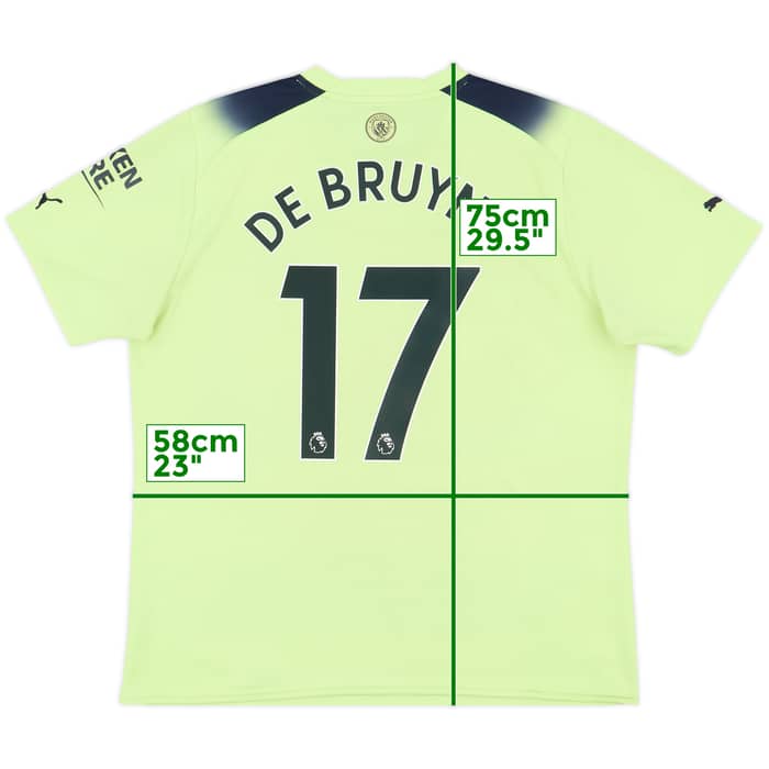 2022-23 Manchester City Third Shirt De Bruyne #17 - 6/10 - (XL)