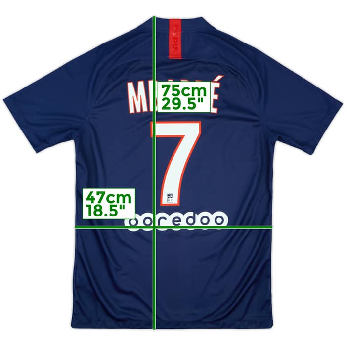 2019-20 Paris Saint-Germain Home Shirt Mbappe #7 - 10/10 - (M)