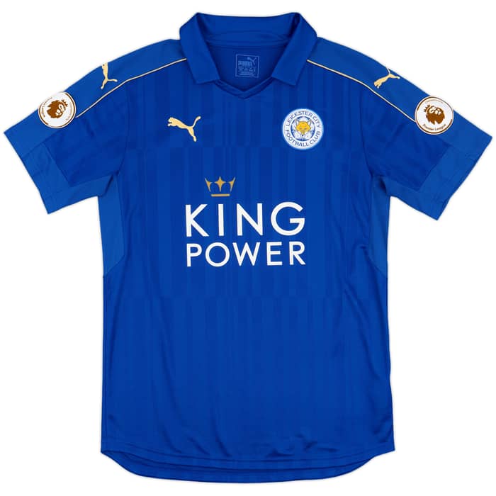 2016-17 Leicester Home Shirt Vardy #9 - 8/10 - (M)