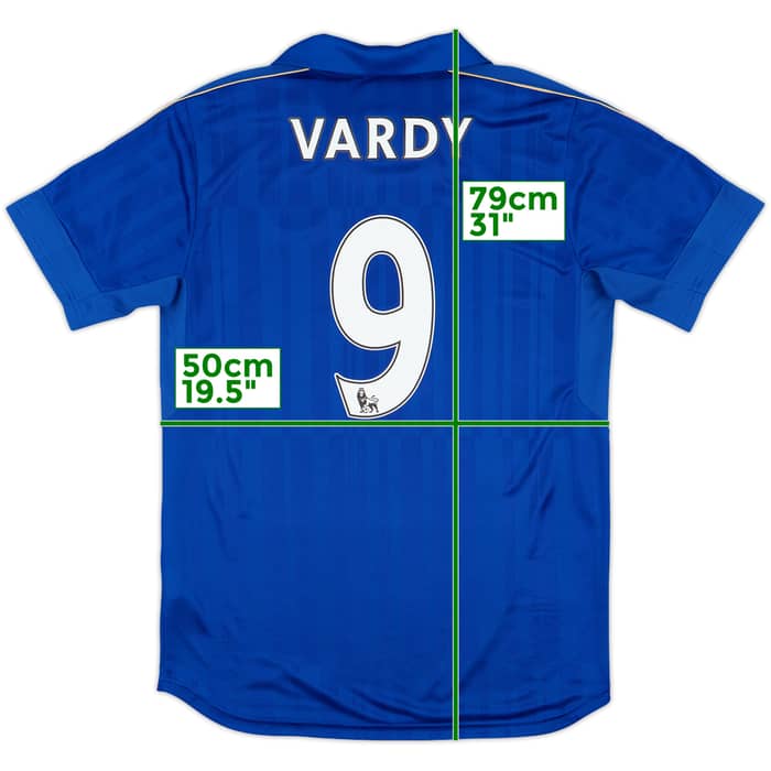 2016-17 Leicester Home Shirt Vardy #9 - 8/10 - (M)