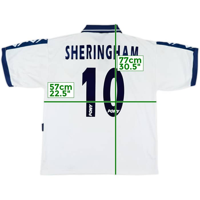 1995-97 Tottenham Home Shirt Sheringham #10 - 9/10 - (L)
