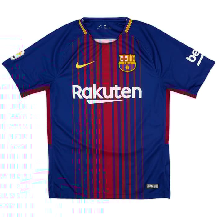 2017-18 Barcelona Home Shirt Suarez #9 - 9/10 - (S)