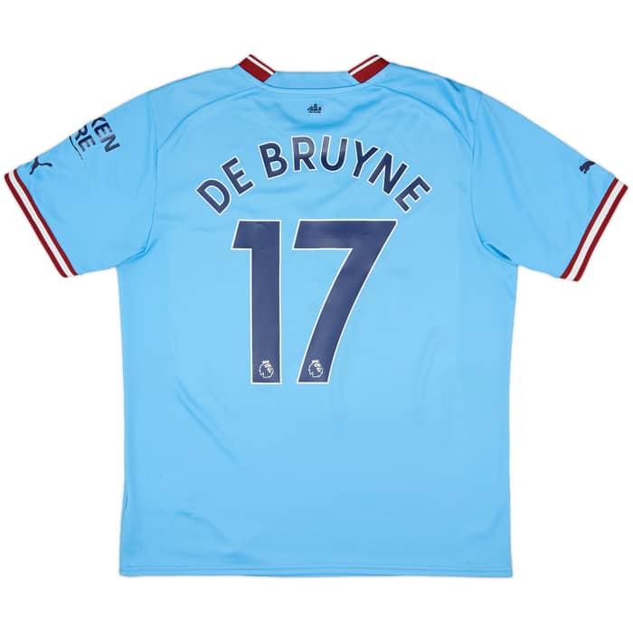 2022-23 Manchester City Home Shirt De Bruyne #17 - 8/10 - (L)