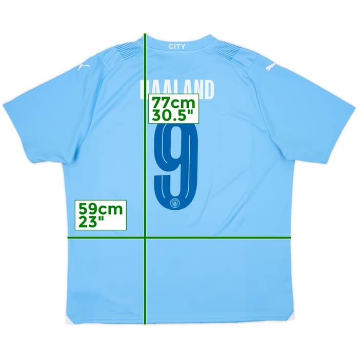 2023-24 Manchester City Home Shirt Haaland #9 - 10/10 - (XL)