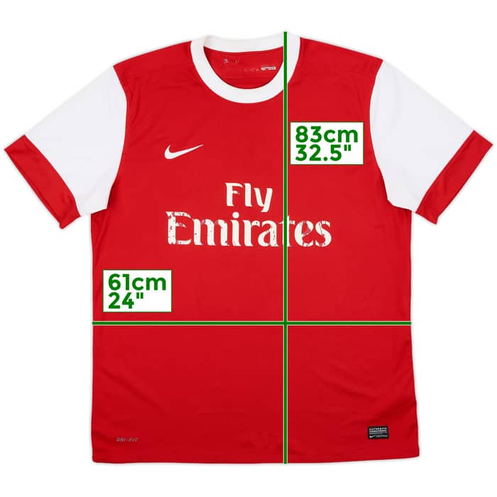 2010-11 Arsenal Home Shirt - 4/10 - (XL)
