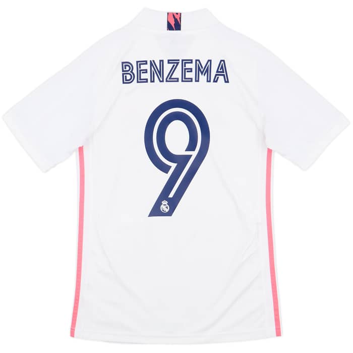 2020-21 Real Madrid Home Shirt Benzema #9 - 9/10 - (XS)