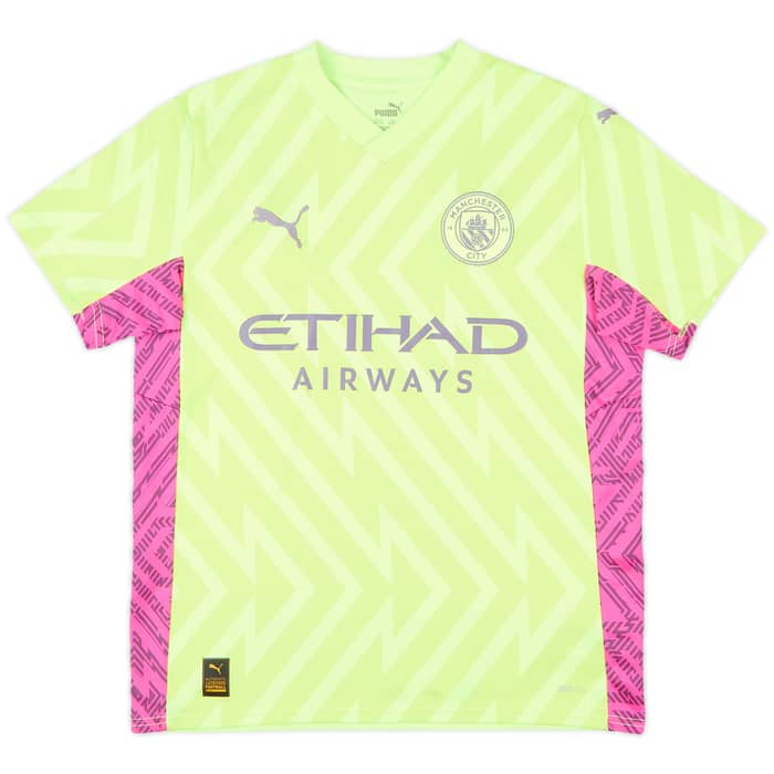 2023-24 Manchester City GK S/S Shirt - 10/10 - (XL.Boys)