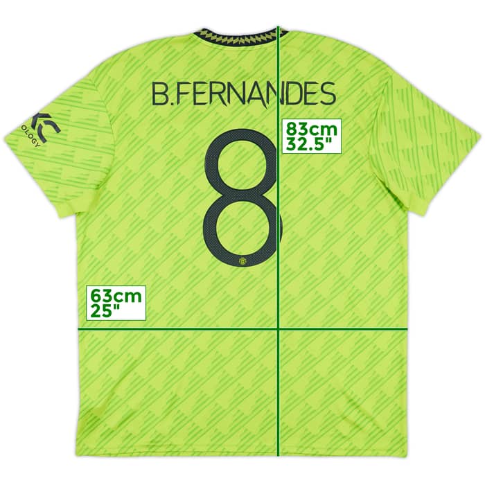 2022-23 Manchester United Third Shirt B.Fernandes #8 - 8/10 - (XXL)