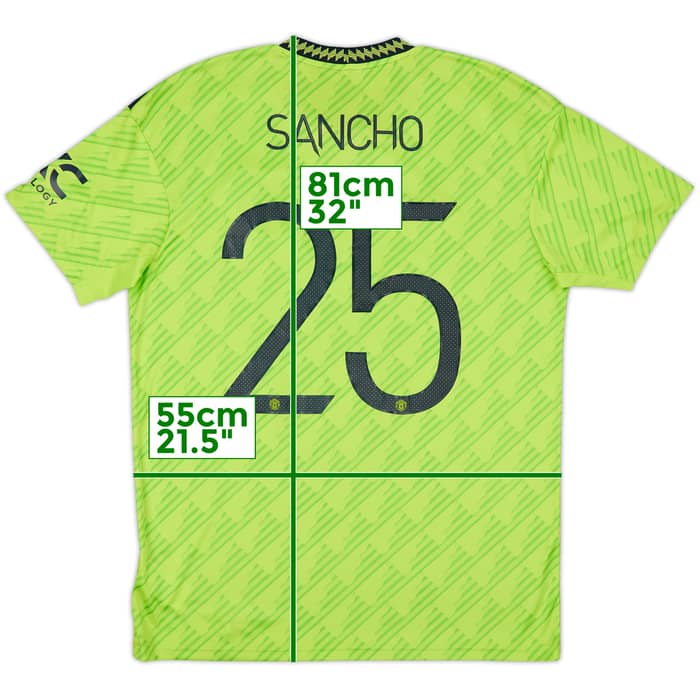 2022-23 Manchester United Third Shirt Sancho #25 - 10/10 - (L)