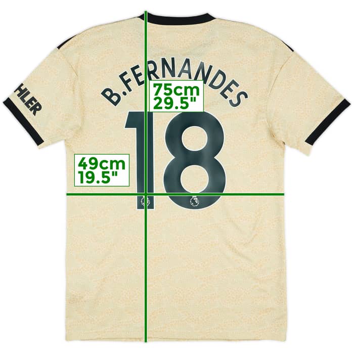 2019-20 Manchester United Away Shirt B.Fernandes #18 - 10/10 - (M)