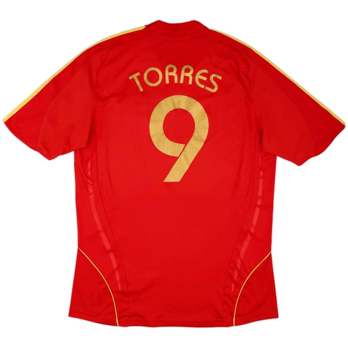 2007-09 Spain Home Shirt Torres #9 - 7/10 - (L)