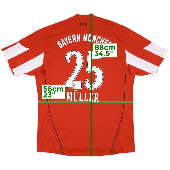 2010-11 Bayern Munich Signed Home Shirt Muller #25 - 5/10 - (XL)