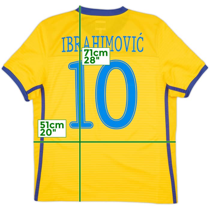 2010-11 Sweden Home Shirt Ibrahimovic #10 - 10/10 - (M)