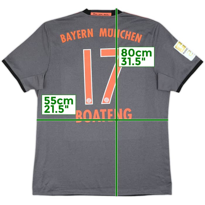 2016-17 Bayern Munich Away Shirt Boateng #17 - 9/10 - (L)