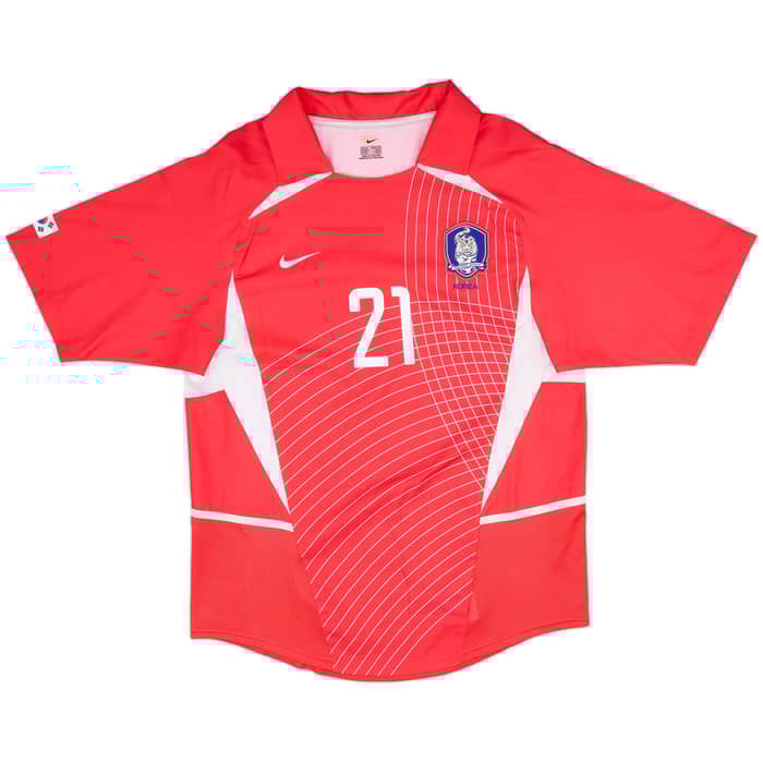 2002-03 South Korea Home Shirt J S Park #21 - 8/10 - (M)
