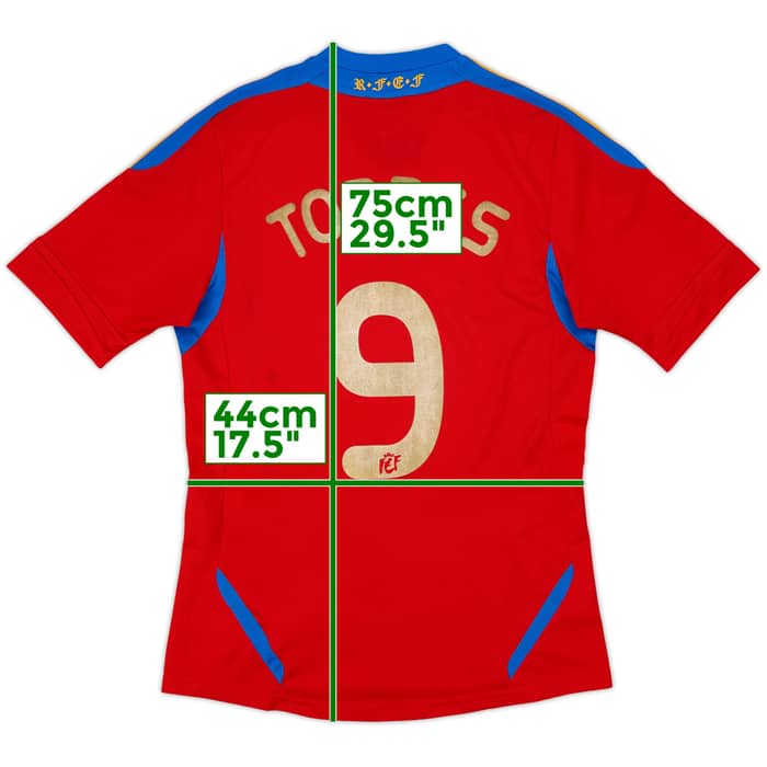2010-11 Spain Home Shirt Torres #9 - 5/10 - (S)