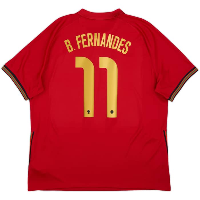 2020-21 Portugal Home Shirt B.Fernandes #11 - 9/10 - (XL)