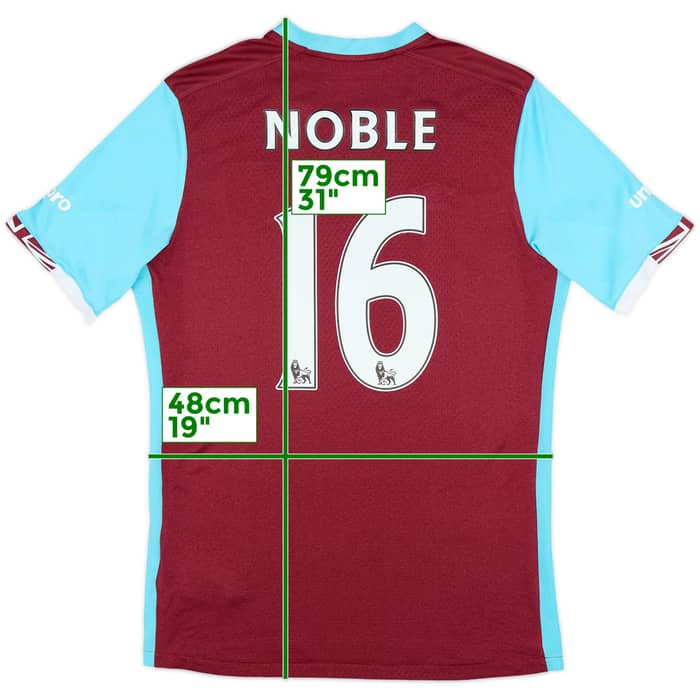 2016-17 West Ham Home Shirt Noble #16 - 8/10 - (M)
