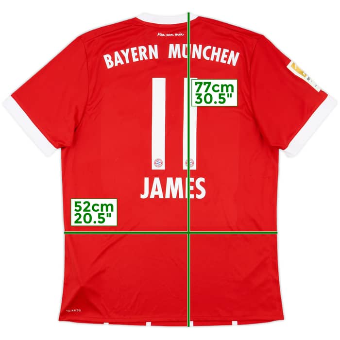 2017-18 Bayern Munich Home Shirt James #11 - 10/10 - (L)