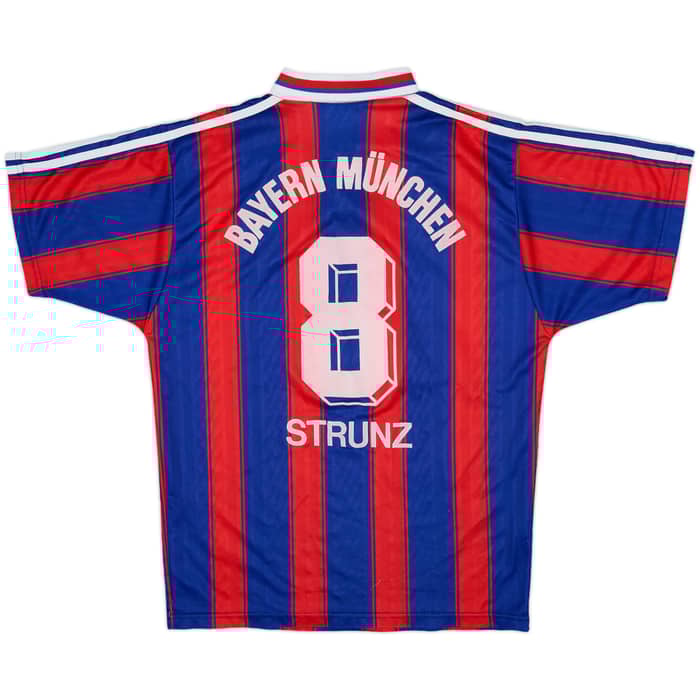 1995-97 Bayern Munich Home Shirt Strunz #8 - 4/10 - (S)