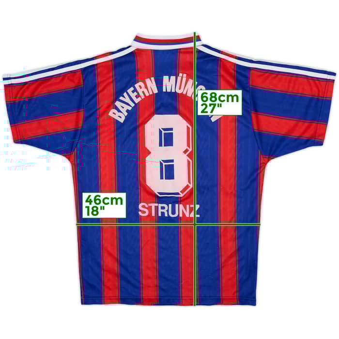 1995-97 Bayern Munich Home Shirt Strunz #8 - 4/10 - (S)
