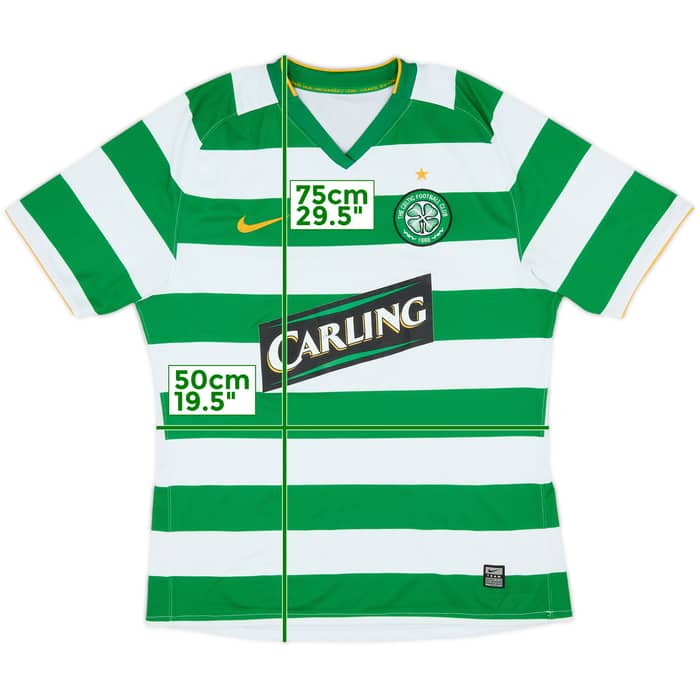 2008-10 Celtic European Player Issue Home Shirt - 7/10 - (L)