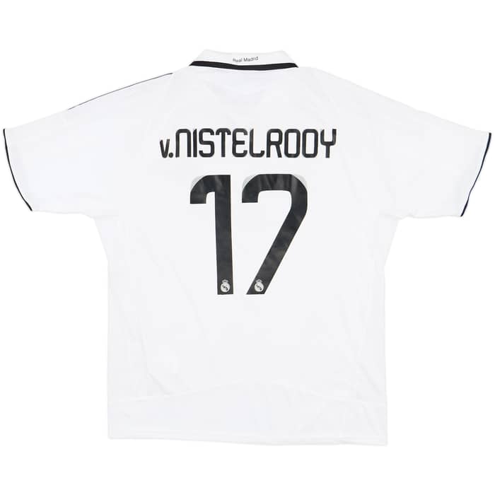 2008-09 Real Madrid Home Shirt v.Nistelrooy #17 - 6/10 - (XL)