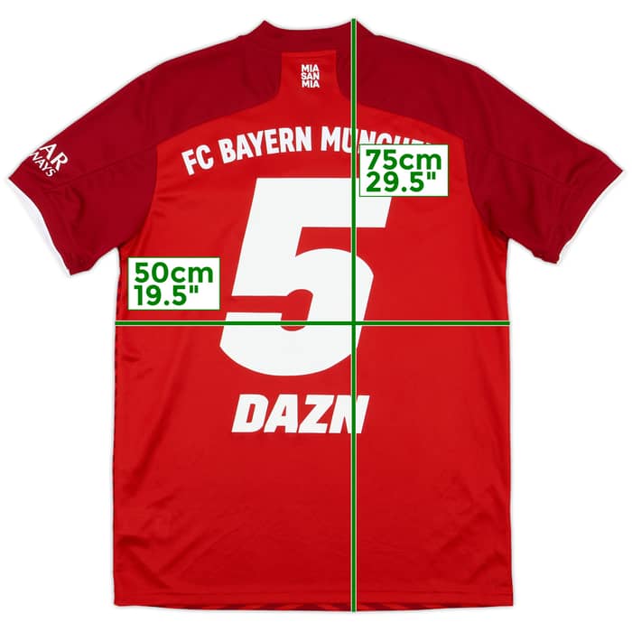 2021-22 Bayern Munich Home Shirt Dazn #5 - 10/10 - (M)
