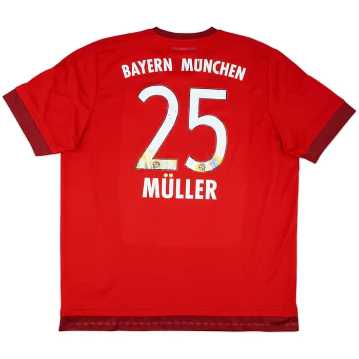 2015-16 Bayern Munich Home Shirt Muller #25 - 5/10 - (XXL)