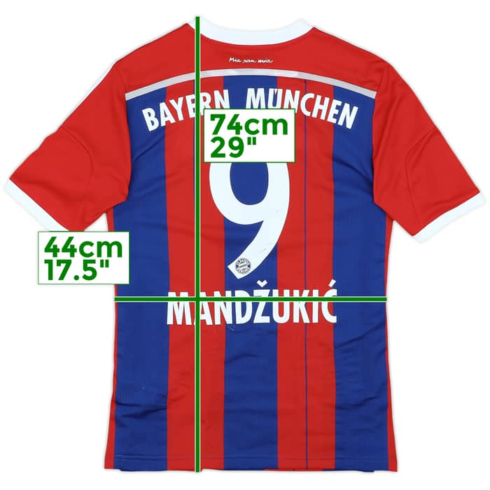 2014-15 Bayern Munich Home Shirt Mandzukic #9 - 7/10 - (XL.Boys)