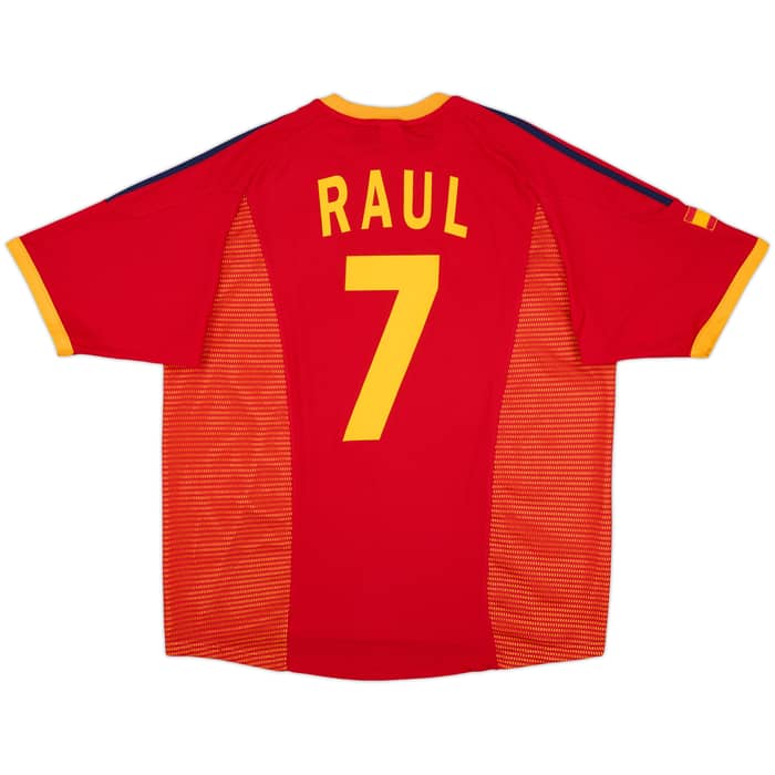 2002-04 Spain Home Shirt Raul #7 - 9/10 - (XL)