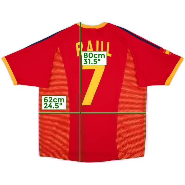 2002-04 Spain Home Shirt Raul #7 - 9/10 - (XL)