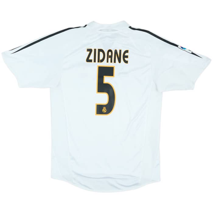 2004-05 Real Madrid Home Shirt Zidane #5 - 8/10 - (M)
