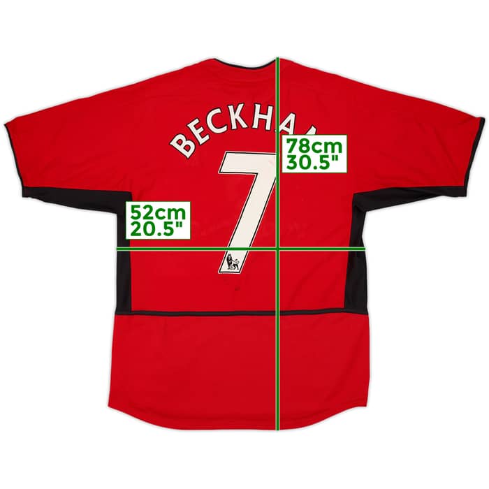 2002-04 Manchester United Home Shirt Beckham #7 - 4/10 - (M)