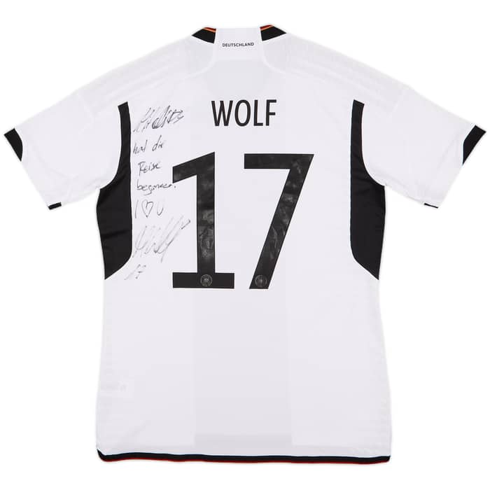 2022-23 Germany Signed Authentic Home Shirt Wolf #17 (M)