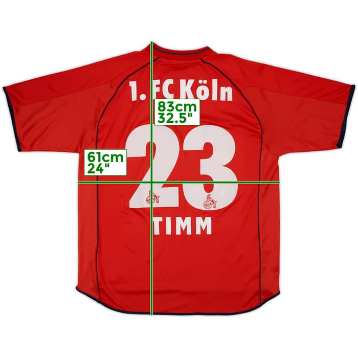 2001-02 FC Koln Home Shirt Timm #23 - 7/10 - (XXL)