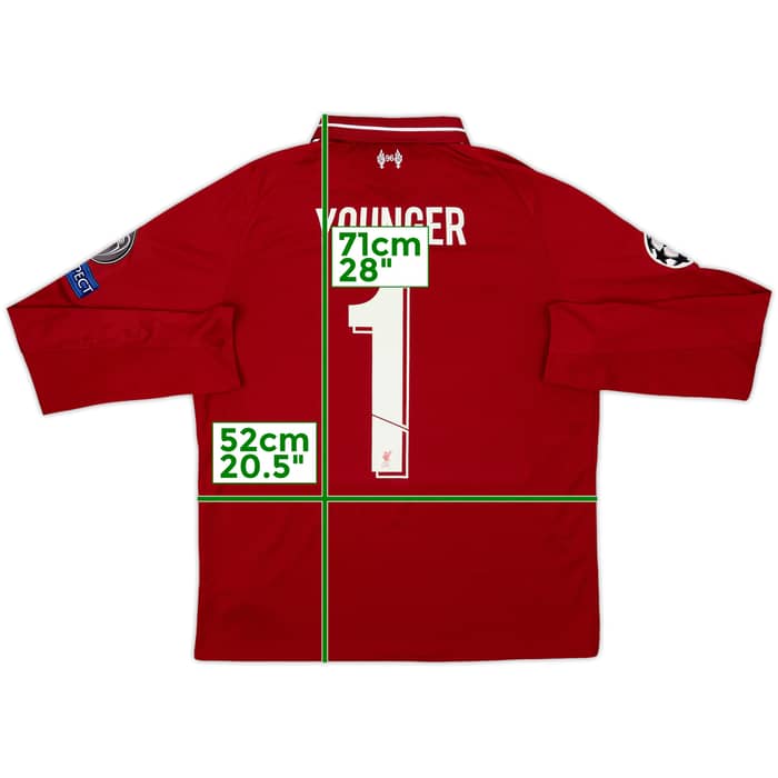 2018-19 Liverpool Home L/S Shirt Younger #1 - 9/10 - (M)