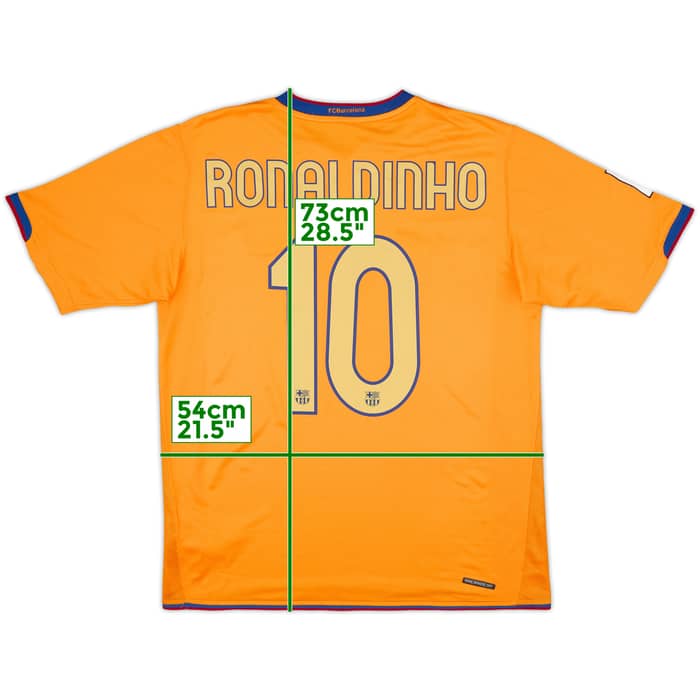 2006-08 Barcelona Away Shirt Ronaldinho #10 - 9/10 - (M)