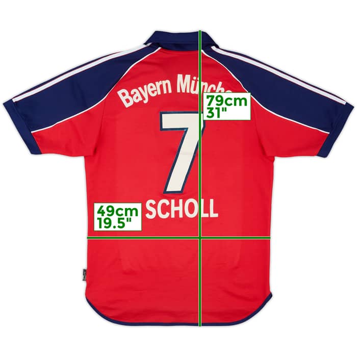 1999-01 Bayern Munich Home Shirt Scholl #7 - 8/10 - (S)