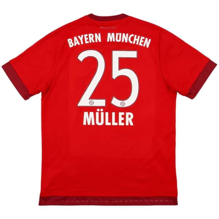 2015-16 Bayern Munich Home Shirt Muller #25 - 7/10 - (L)
