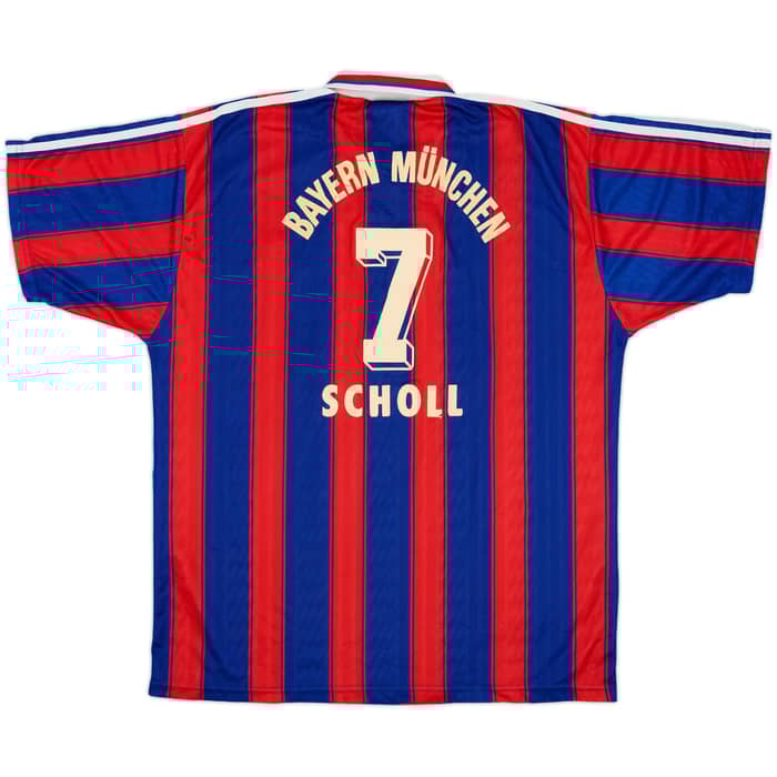 1995-97 Bayern Munich Home Shirt Scholl #7 - 6/10 - (XL)