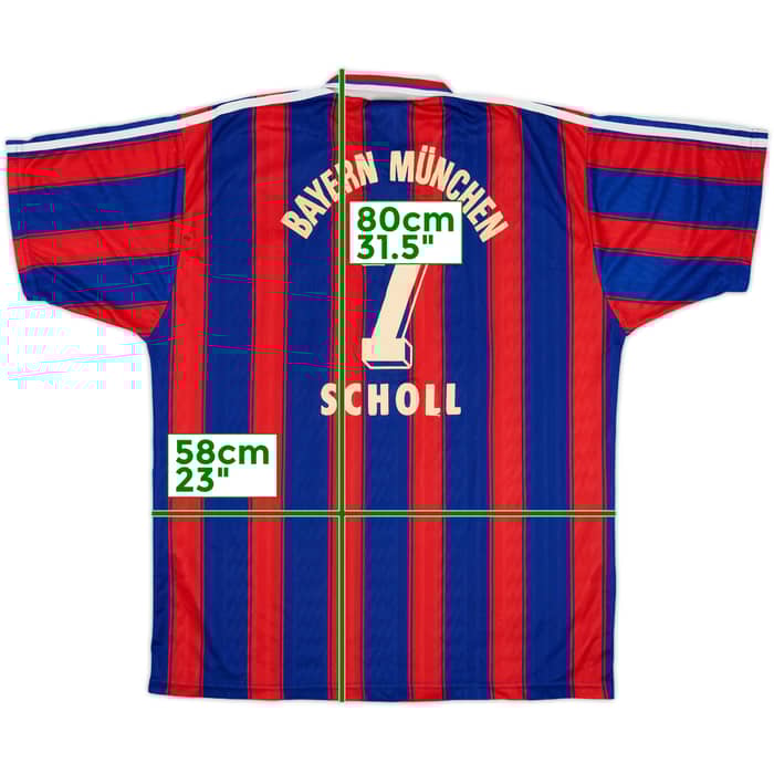1995-97 Bayern Munich Home Shirt Scholl #7 - 6/10 - (XL)