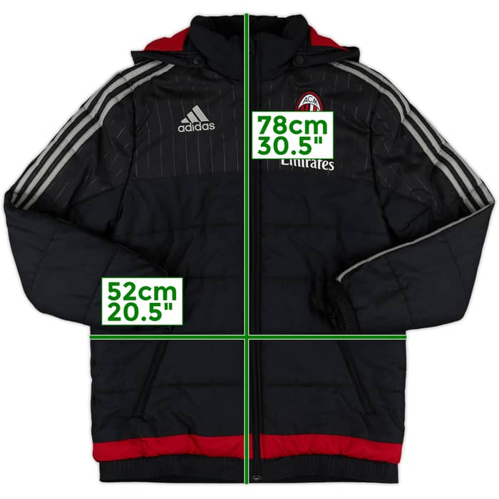 2015-16 AC Milan adidas Padded Bench Coat - 7/10 - (L.Boys)