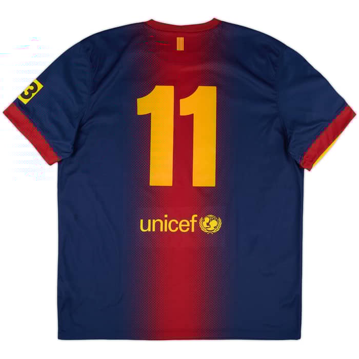 2012-13 Barcelona Home Shirt #11 - 10/10 - (XL)